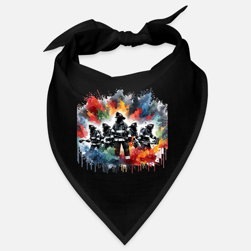 Feuerwehrhelden im Farbschauer Bandana