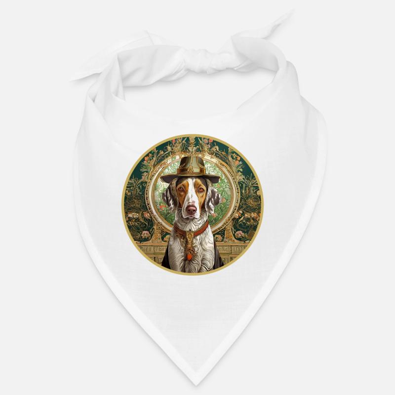 Hunting Dog with hat Bandana