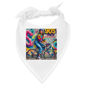 Graffiti-Radsporttraum der 90er Jahre - Bandana - Weiß - Vorne