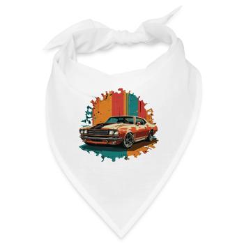 Retro muscle car 1 - Bandana - Weiß - Vorne