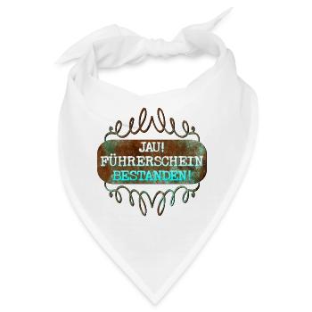 GLÜCKWUNSCH FÜHRERSCHEIN BESTANDEN - Bandana - Weiß - Vorne