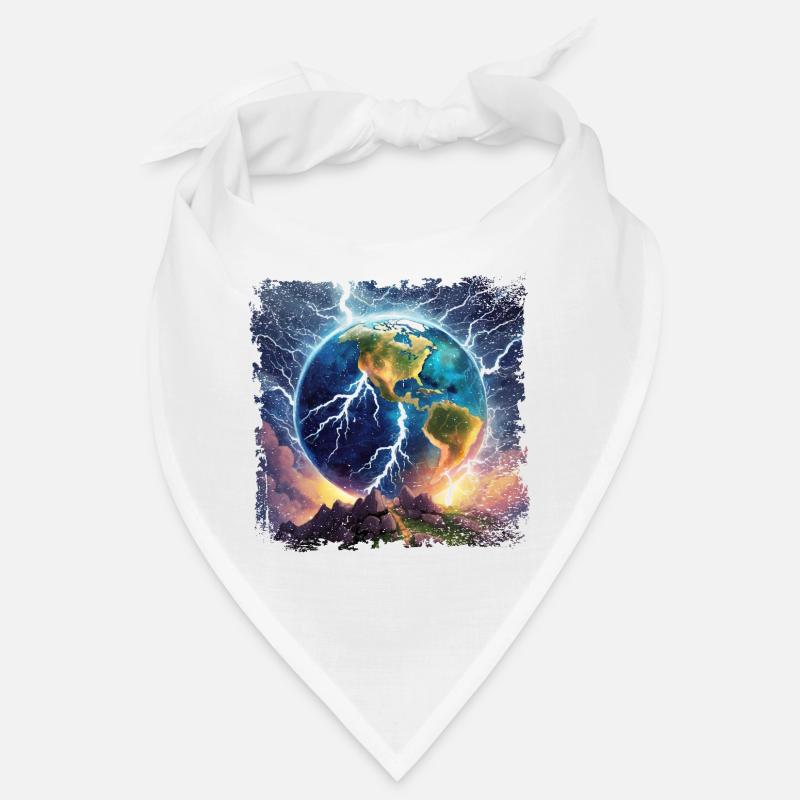 Globe strewn with lightning Bandana