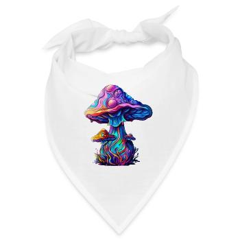 Psytrance Mushroom - Bandana - Weiß - Vorne