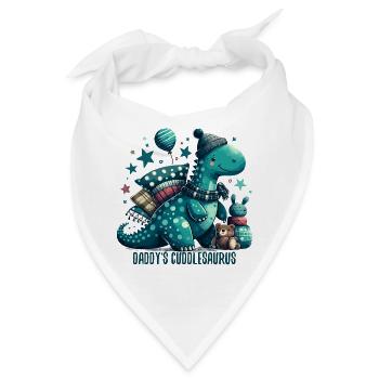 Daddy’s Cuddlesaurus Kuschel-Dinosaurier Geschenk - Bandana - Weiß - Vorne