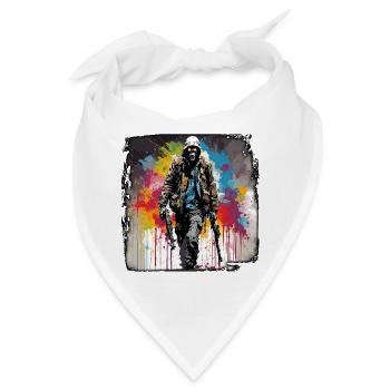 Apocalypse / Weltuntergang / Zerstörung / Anarchie - Bandana - Weiß - Vorne