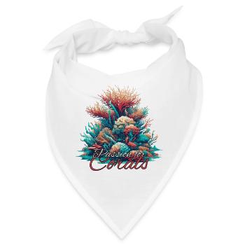 Leidenschaft für Korallen Geschenk - Bandana - Weiß - Vorne