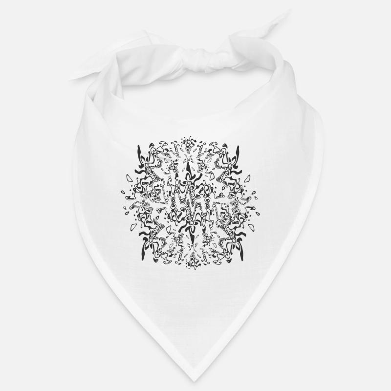 Abstraktes Schwarzes Mandala Muster Bandana