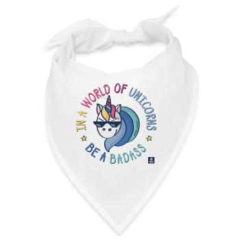 Badass-Einhorn - Bandana - Weiß - Vorne