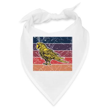 Haustier Tropisch Urwald Vogel Tier Papagei Zoo - Bandana - Weiß - Vorne