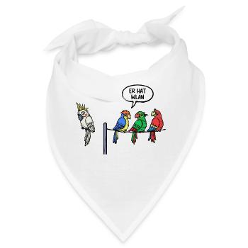Zootiere Statement Papagei Vogelliebhaber Vögel - Bandana - Weiß - Vorne