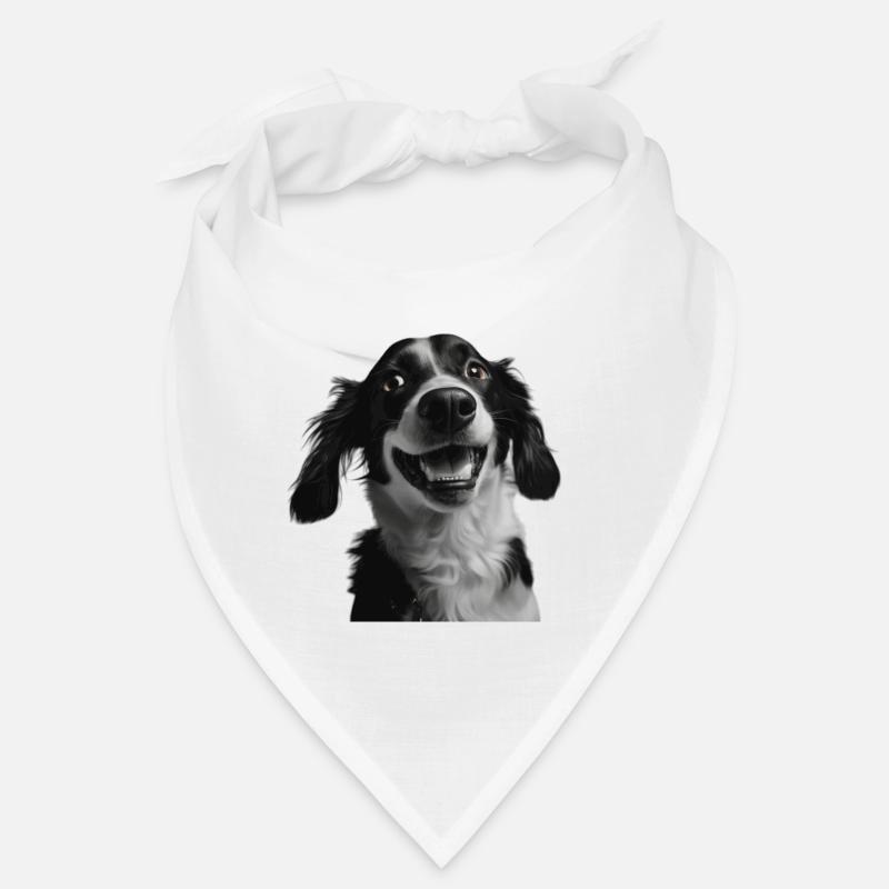 Schwarz Weisser Hund Bandana