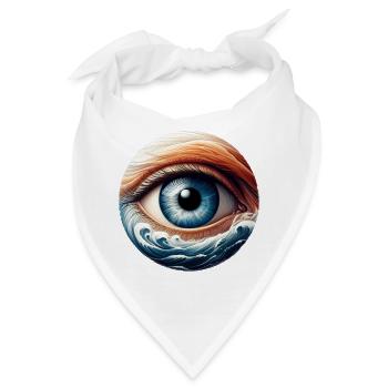 Das Gezeiten-Auge - Bandana - Weiß - Vorne
