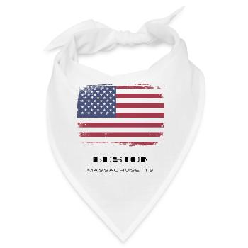 Boston, Massachusetts, USA - Bandana - Weiß - Vorne