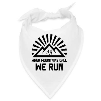 Trailrunner - Wenn die Berge rufen - wir laufen - Bandana - Weiß - Vorne