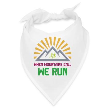 Trailrunner - Wenn die Berge rufen - wir laufen - Bandana - Weiß - Vorne