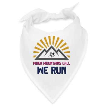 Trailrunner - Wenn die Berge rufen - wir laufen - Bandana - Weiß - Vorne