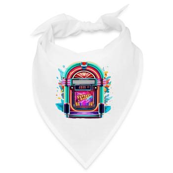 Jukebox / Musikautomat / Retro / 50er Jahre - Bandana - Weiß - Vorne