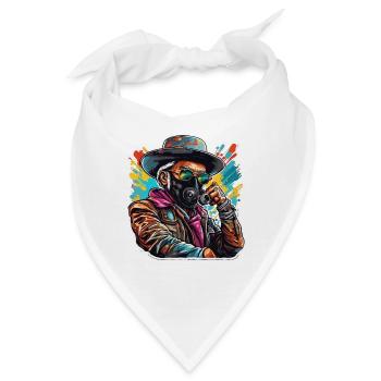 Cowboy / Wilde Westen / Wüste / Lasso / Rodeo - Bandana - Weiß - Vorne