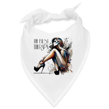 Beste Therapie High Heels Highheels Geschenk - Bandana - Weiß - Vorne