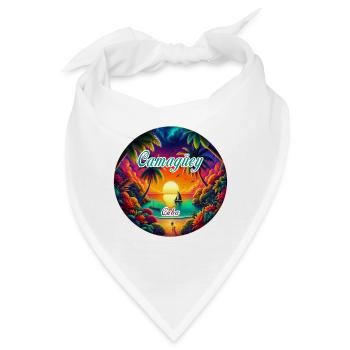 Camagüey Kuba Paradies Sonnen Design - Bandana - Weiß - Vorne