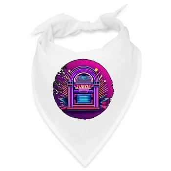 Jukebox / Musikautomat / Retro / 50er Jahre - Bandana - Weiß - Vorne