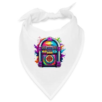 Jukebox / Musikautomat / Retro / 50er Jahre - Bandana - Weiß - Vorne
