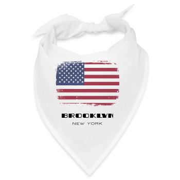 Brooklyn, New York, USA - Bandana - Weiß - Vorne