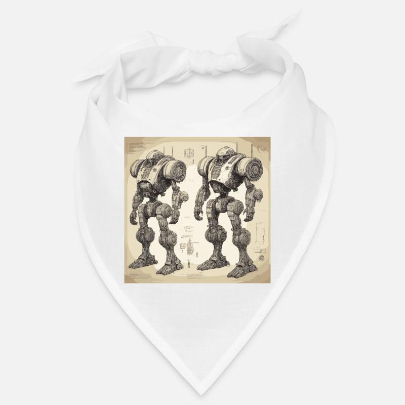 Plan / Sépia / Vintage / Rétro / Robot Bandana