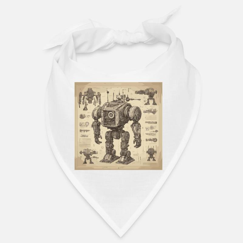 Plan / Sépia / Vintage / Rétro / Robot Bandana