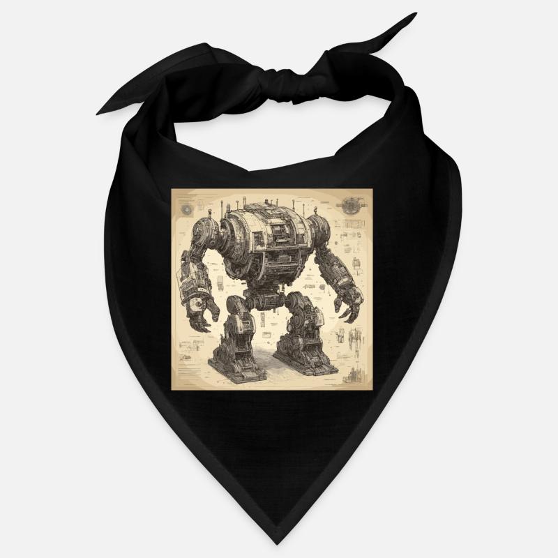 Plan / Sépia / Vintage / Rétro / Robot Bandana
