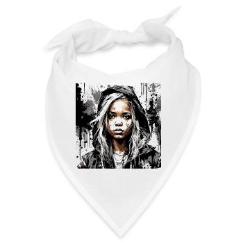 Rapperin / Hip Hop / Song / cool / Reime / Beat - Bandana - Weiß - Vorne