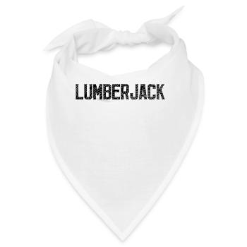 Holzarbeit Holzfäller Spruch Baumfäller Festmeter - Bandana - Weiß - Vorne