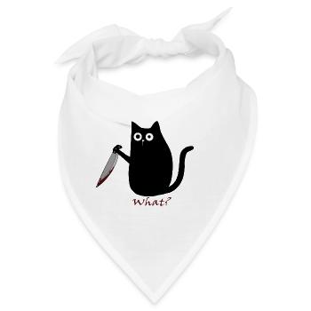 Black Cat - Bandana - Weiß - Vorne