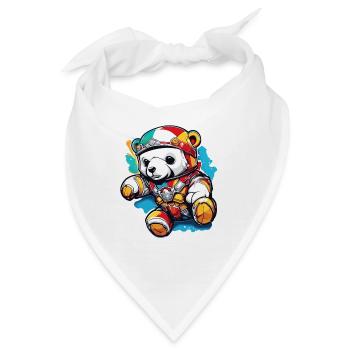 Teddybär / Kuscheltier / Stofftier / Geschenkidee - Bandana - Weiß - Vorne