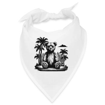 Teddybär / Kuscheltier / Stofftier / Geschenkidee - Bandana - Weiß - Vorne