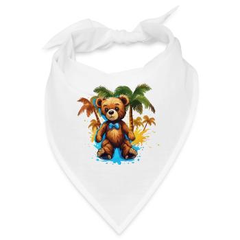 Teddybär / Kuscheltier / Stofftier / Geschenkidee - Bandana - Weiß - Vorne