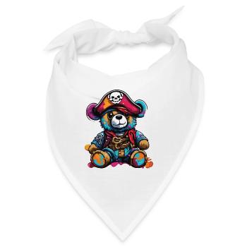 Teddybär / Kuscheltier / Stofftier / Geschenkidee - Bandana - Weiß - Vorne