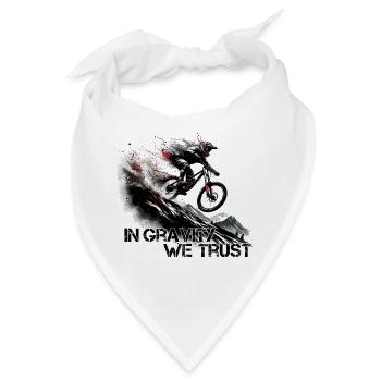 Downhill Schwerkraft Vertauen MTB Geschenk - Bandana - Weiß - Vorne