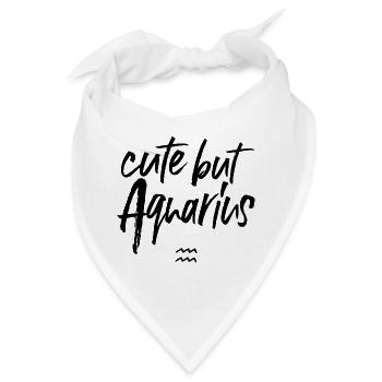 Astro Cute but Aquarius - Bandana - Weiß - Vorne