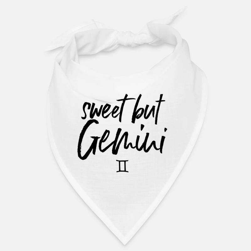 Zodiaque des Gémeaux doux mais GÉMEAUX - Bandana - blanc