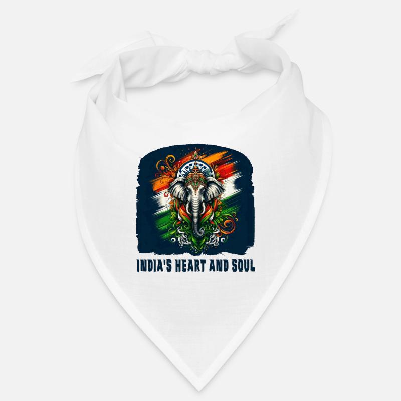 India elephant with national flag Bandana