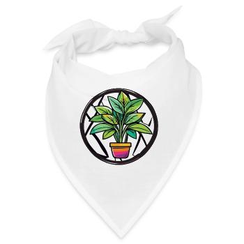 Zimmerpflanze / Topfpflanze / Dekoration / Topf - Bandana - Weiß - Vorne