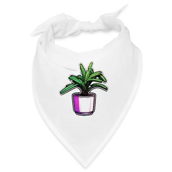 Zimmerpflanze / Topfpflanze / Dekoration / Topf - Bandana - Weiß - Vorne