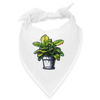 Zimmerpflanze / Topfpflanze / Dekoration / Topf - Bandana - Weiß - Vorne