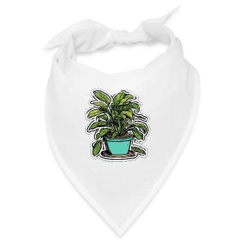 Zimmerpflanze / Topfpflanze / Dekoration / Topf - Bandana - Weiß - Vorne
