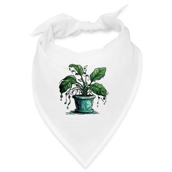 Zimmerpflanze / Topfpflanze / Dekoration / Topf - Bandana - Weiß - Vorne