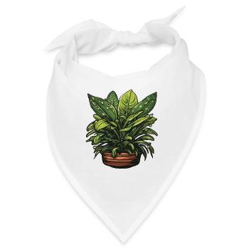 Zimmerpflanze / Topfpflanze / Dekoration / Topf - Bandana - Weiß - Vorne
