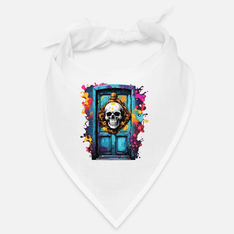 Door Knocker / Skull / Bell / Antique / Old Bandana