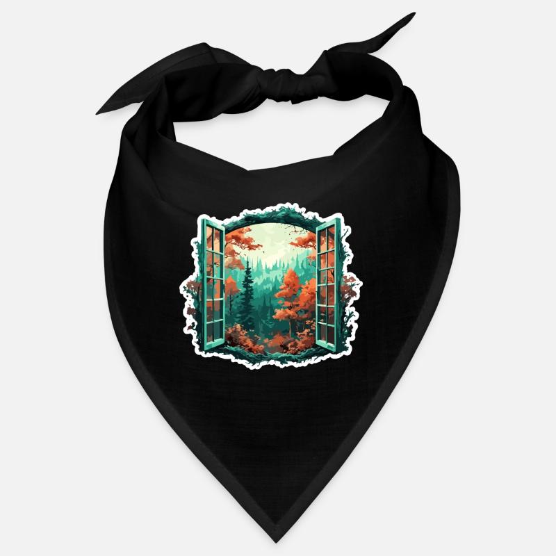 Window in the Forest / Trees / View / Wilderness Bandana