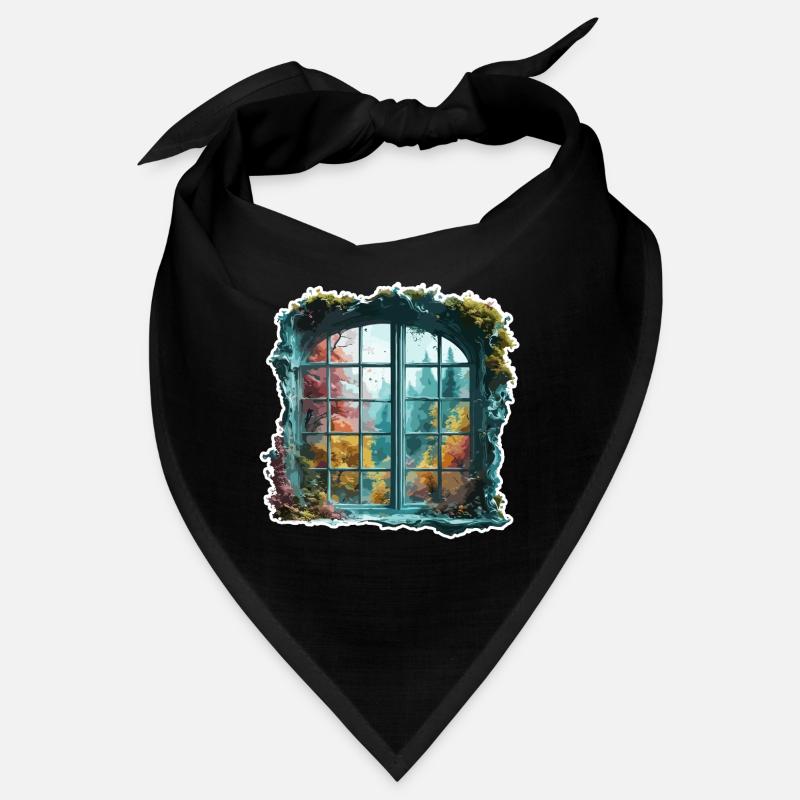 Window in the Forest / Trees / View / Wilderness Bandana